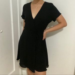 LUSH black tie waist dress